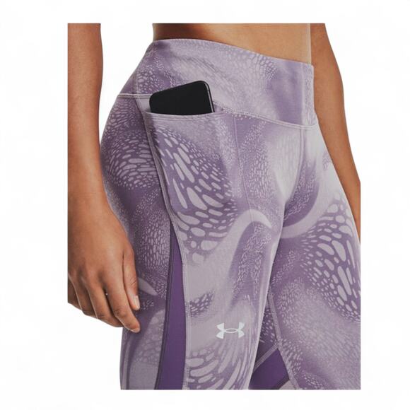 Under Armour Mileage Capri Heat Gear Mid-Rise Leggings Purple 1362231-554 Small - Picture 1 of 6